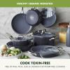 imageGreenPan 16 Piece Valencia Pro Ceramic Nonstick Cookware Set PFASFree Induction Ready Hard Anodized Pots ampamp Pans with Lids Compatible on All Cooktops Dishwasher ampamp Oven Safe GrayGray