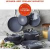 imageGreenPan 16 Piece Valencia Pro Ceramic Nonstick Cookware Set PFASFree Induction Ready Hard Anodized Pots ampamp Pans with Lids Compatible on All Cooktops Dishwasher ampamp Oven Safe GrayGray