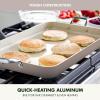 imageGreenPan 18quot x 11quot Double Burner Griddle Pan Hard Anodized Healthy Ceramic Nonstick PFASFree Stainless Steel Handles Stovetop Cooking Dishwasher Safe Oven ampamp Broiler Safe Cookware BlackTaupe