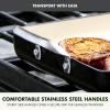 imageGreenPan 18quot x 11quot Double Burner Griddle Pan Hard Anodized Healthy Ceramic Nonstick PFASFree Stainless Steel Handles Stovetop Cooking Dishwasher Safe Oven ampamp Broiler Safe Cookware BlackBlack