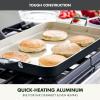 imageGreenPan 18quot x 11quot Double Burner Griddle Pan Hard Anodized Healthy Ceramic Nonstick PFASFree Stainless Steel Handles Stovetop Cooking Dishwasher Safe Oven ampamp Broiler Safe Cookware BlackBlack