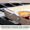 imageGreenPan 18quot x 11quot Double Burner Griddle Pan Hard Anodized Healthy Ceramic Nonstick PFASFree Stainless Steel Handles Stovetop Cooking Dishwasher Safe Oven ampamp Broiler Safe Cookware BlackTaupe
