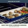 imageGreenPan 18quot x 11quot Double Burner Griddle Pan Hard Anodized Healthy Ceramic Nonstick PFASFree Stainless Steel Handles Stovetop Cooking Dishwasher Safe Oven ampamp Broiler Safe Cookware BlackOxford Blue