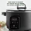 imageGreenPan 6in1 4QT Electric Ceramic Slow Cooker with Glass Lid Multifunction Presets Hard Anodized PFASFree Removeable Nonstick Crock Dishwasher Safe Auto Warm Delay Timer Stews Reheat Black