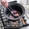imageGreenPan 6in1 4QT Electric Ceramic Slow Cooker with Glass Lid Multifunction Presets Hard Anodized PFASFree Removeable Nonstick Crock Dishwasher Safe Auto Warm Delay Timer Stews Reheat Black