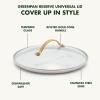 imageGreenPan 8quot Tempered Glass Lid for Pots and Pans Cookware GoldTone Handle with Matte Finish Dishwasher and Oven SafeGold