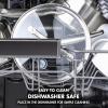 imageGreenPan 8quot Tempered Glass Lid for Pots and Pans Cookware GoldTone Handle with Matte Finish Dishwasher and Oven SafeSilver