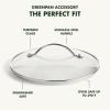 imageGreenPan 8quot Tempered Glass Lid for Pots and Pans Cookware GoldTone Handle with Matte Finish Dishwasher and Oven SafeSilver