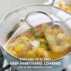 imageGreenPan 8quot Tempered Glass Lid for Pots and Pans Cookware GoldTone Handle with Matte Finish Dishwasher and Oven SafeSilver