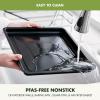 imageGreenPan Bistro Stainless Steel 9in1 Air Fry Oven Nonstick Baking Pan Stainless Steel Rack and Basket Fast Heating Multifunction Presets CoolTouch Handle PFASFree Easy Cleanup Crumb TrayStainless Steel
