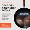 imageGreenPan Carbon Steel Wok 14 Flat Bottom Durable StirFry Pan PreSeasoned Nonstick Patina High Heat Retention Induction Ash Wood Handle Kyoto BlackBlack