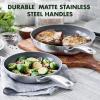 imageGreenPan Chatham 12 Piece Stainless Steel Cookware Set NonToxic PFASFree Healthy Ceramic Nonstick Dishwasher Safe Oven Safe Frypan Skillet Saut Saucepan Bamboo Utensils Silver
