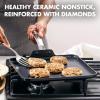 imageGreenPan Chatham Hard Anodized Healthy Ceramic Nonstick 11quot Griddle Pan PFASFree Dishwasher Safe Oven Safe GrayBlack