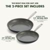 imageGreenPan Chatham Hard Anodized Healthy Ceramic Nonstick 8quot and 10quot Frying Pan Skillet Set Omelette and Egg Pan PFASFree Dishwasher Safe Oven Safe GrayGray