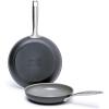 imageGreenPan Chatham Hard Anodized Healthy Ceramic Nonstick 8quot and 10quot Frying Pan Skillet Set Omelette and Egg Pan PFASFree Dishwasher Safe Oven Safe GrayGray
