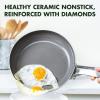 imageGreenPan Chatham TriPly Stainless Steel Healthy Ceramic Nonstick 10quot and 12quot Frying Pan Skillet Set PFASFree Induction Suitable Dishwasher Safe Silver10 and 12 Frying Pan Skillet Set