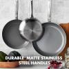 imageGreenPan Chatham TriPly Stainless Steel Healthy Ceramic Nonstick 10quot and 12quot Frying Pan Skillet Set PFASFree Induction Suitable Dishwasher Safe Silver8 95 and 11 Frying Pan Skillet Set