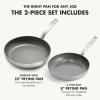imageGreenPan Chatham TriPly Stainless Steel Healthy Ceramic Nonstick 10quot and 12quot Frying Pan Skillet Set PFASFree Induction Suitable Dishwasher Safe Silver8 and 10 Frying Pan Skillet Set