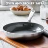 imageGreenPan Chatham TriPly Stainless Steel Healthy Ceramic Nonstick 8quot Frying Pan Skillet PFASFree Induction Suitable Dishwasher Safe SilverSilver