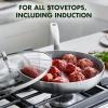 imageGreenPan Chatham TriPly Stainless Steel Healthy Ceramic Nonstick 8quot Frying Pan Skillet PFASFree Induction Suitable Dishwasher Safe SilverSilver