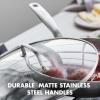 imageGreenPan Chatham TriPly Stainless Steel Healthy Ceramic Nonstick 8quot Frying Pan Skillet PFASFree Induction Suitable Dishwasher Safe SilverSilver