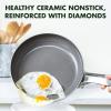 imageGreenPan Chatham TriPly Stainless Steel Healthy Ceramic Nonstick 8quot Frying Pan Skillet PFASFree Induction Suitable Dishwasher Safe SilverSilver