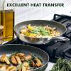 imageGreenPan Chatham TriPly Stainless Steel Healthy Ceramic Nonstick 8quot Frying Pan Skillet PFASFree Induction Suitable Dishwasher Safe SilverSilver