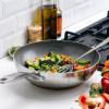 imageGreenPan Chatham TriPly Stainless Steel Healthy Ceramic Nonstick 8quot Frying Pan Skillet PFASFree Induction Suitable Dishwasher Safe SilverSilver