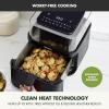 imageGreenPan Clearview 10QT Double Air Fryer 360 Clear Window PFASFree Ceramic Nonstick 5QT Drawers ampamp Trays Dual Cooking 12Presets Shake Reminder Keep Warm Dishwasher Safe PartsBlack