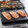 imageGreenPan Electric Indoor Stainless Steel 6in1 Contact Grill and Griddle Healthy Ceramic Nonstick Dishwasher Safe Reversible Plates PFASFreeSilver