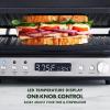 imageGreenPan Electric Indoor Stainless Steel 6in1 Contact Grill and Griddle Healthy Ceramic Nonstick Dishwasher Safe Reversible Plates PFASFreeSilver