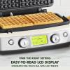 imageGreenPan Elite 4Square Belgian ampamp Classic Waffle Maker Healthy Ceramic Nonstick Aluminum Dishwasher Safe Plates Adjustable ShadeCrunch Control Wont OverflowEasy Cleanup BreakfastPFASFreeBlackCream White