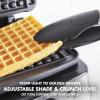 imageGreenPan Elite 4Square Belgian ampamp Classic Waffle Maker Healthy Ceramic Nonstick Aluminum Dishwasher Safe Plates Adjustable ShadeCrunch Control Wont OverflowEasy Cleanup BreakfastPFASFreeBlackBlack