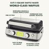 imageGreenPan Elite 4Square Belgian ampamp Classic Waffle Maker Healthy Ceramic Nonstick Aluminum Dishwasher Safe Plates Adjustable ShadeCrunch Control Wont OverflowEasy Cleanup BreakfastPFASFreeBlackBlack