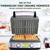imageGreenPan Elite 4Square Belgian ampamp Classic Waffle Maker Healthy Ceramic Nonstick Aluminum Dishwasher Safe Plates Adjustable ShadeCrunch Control Wont OverflowEasy Cleanup BreakfastPFASFreeBlackGraphite