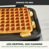 imageGreenPan Elite 4Square Belgian ampamp Classic Waffle Maker Healthy Ceramic Nonstick Aluminum Dishwasher Safe Plates Adjustable ShadeCrunch Control Wont OverflowEasy Cleanup BreakfastPFASFreeBlackStainless Steel