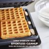 imageGreenPan Elite 4Square Belgian ampamp Classic Waffle Maker Healthy Ceramic Nonstick Aluminum Dishwasher Safe Plates Adjustable ShadeCrunch Control Wont OverflowEasy Cleanup BreakfastPFASFreeBlackBlack