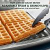 imageGreenPan Elite 4Square Belgian ampamp Classic Waffle Maker Healthy Ceramic Nonstick Aluminum Dishwasher Safe Plates Adjustable ShadeCrunch Control Wont OverflowEasy Cleanup BreakfastPFASFreeBlackOxford Blue