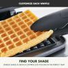 imageGreenPan Elite 4Square Belgian ampamp Classic Waffle Maker Healthy Ceramic Nonstick Aluminum Dishwasher Safe Plates Adjustable ShadeCrunch Control Wont OverflowEasy Cleanup BreakfastPFASFreeBlackStainless Steel