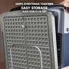 imageGreenPan Elite 4Square Belgian ampamp Classic Waffle Maker Healthy Ceramic Nonstick Aluminum Dishwasher Safe Plates Adjustable ShadeCrunch Control Wont OverflowEasy Cleanup BreakfastPFASFreeBlackOxford Blue