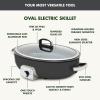 imageGreenPan Elite 55QT Electric Oval Skillet PFASFree Ceramic Nonstick 1800 Watt Dishwasher Safe Lid ampamp Removable Crock Adjustable Temp Control MultiCooker Sear Saut Rice StirFry BlackGraphite