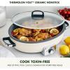 imageGreenPan Elite 55QT Electric Oval Skillet PFASFree Ceramic Nonstick 1800 Watt Dishwasher Safe Lid ampamp Removable Crock Adjustable Temp Control MultiCooker Sear Saut Rice StirFry BlackCream White