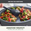imageGreenPan Elite 55QT Electric Oval Skillet PFASFree Ceramic Nonstick 1800 Watt Dishwasher Safe Lid ampamp Removable Crock Adjustable Temp Control MultiCooker Sear Saut Rice StirFry BlackGraphite