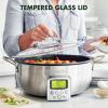 imageGreenPan Elite 6QT Electric Skillet Sear Saute StirFry Cook Rice Healthy Ceramic Nonstick Dishwasher Safe Parts Easytouse LED Display PFOA and PFA Free Smart Pot Stainless SteelStainless Steel
