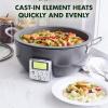 imageGreenPan Elite 6QT Electric Skillet Sear Saute StirFry Cook Rice Healthy Ceramic Nonstick Dishwasher Safe Parts Easytouse LED Display PFOA and PFA Free Smart Pot Stainless SteelGraphite