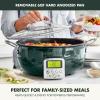 imageGreenPan Elite 6QT Electric Skillet Sear Saute StirFry Cook Rice Healthy Ceramic Nonstick Dishwasher Safe Parts Easytouse LED Display PFOA and PFA Free Smart Pot Stainless SteelPonderosa Pine