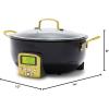 imageGreenPan Elite 6QT Electric Skillet Sear Saute StirFry Cook Rice Healthy Ceramic Nonstick Dishwasher Safe Parts Easytouse LED Display PFOA and PFA Free Smart Pot Stainless SteelGold