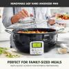 imageGreenPan Elite 6QT Electric Skillet Sear Saute StirFry Cook Rice Healthy Ceramic Nonstick Dishwasher Safe Parts Easytouse LED Display PFOA and PFA Free Smart Pot Stainless SteelBlack