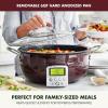 imageGreenPan Elite 6QT Electric Skillet Sear Saute StirFry Cook Rice Healthy Ceramic Nonstick Dishwasher Safe Parts Easytouse LED Display PFOA and PFA Free Smart Pot Stainless SteelFig Purple