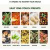 imageGreenPan Elite 6QT Electric Skillet Sear Saute StirFry Cook Rice Healthy Ceramic Nonstick Dishwasher Safe Parts Easytouse LED Display PFOA and PFA Free Smart Pot Stainless SteelCream White